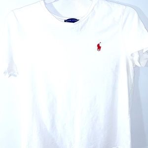 White & Red Polo Tee